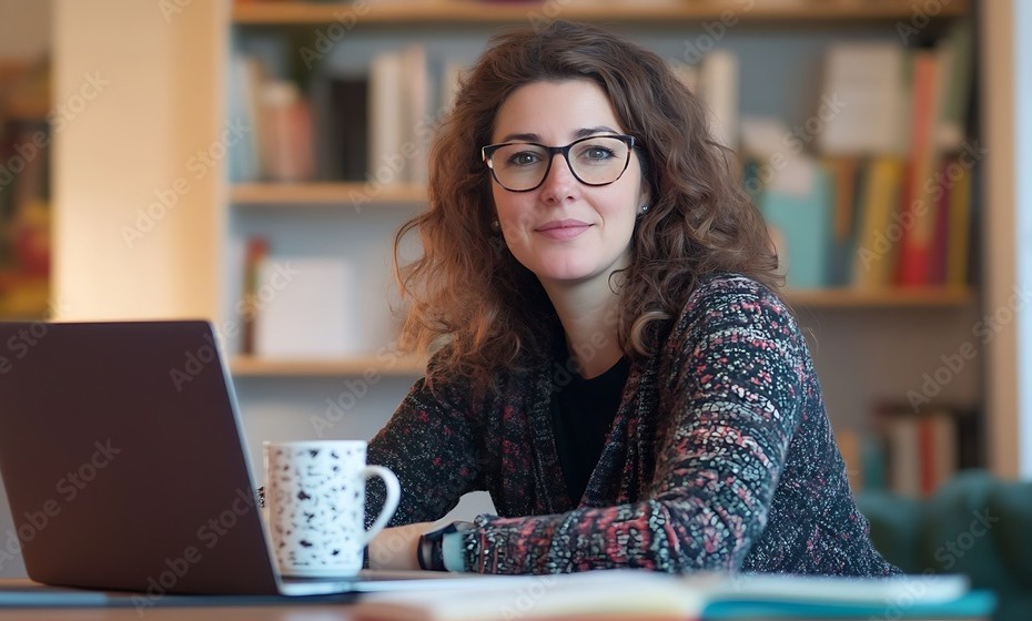 A calm telehealth workday in a real workspace